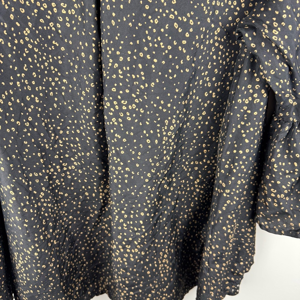 LaRoque Original Sz OS Black & Gold V Neck Tunic 100% Silk Luxury‎ - Picture 10 of 12